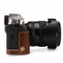 Megagear Fujifilm X-T4 (16-80mm) Hakiki Deri Fotoğraf Makinesi Kılıfı - Siyah